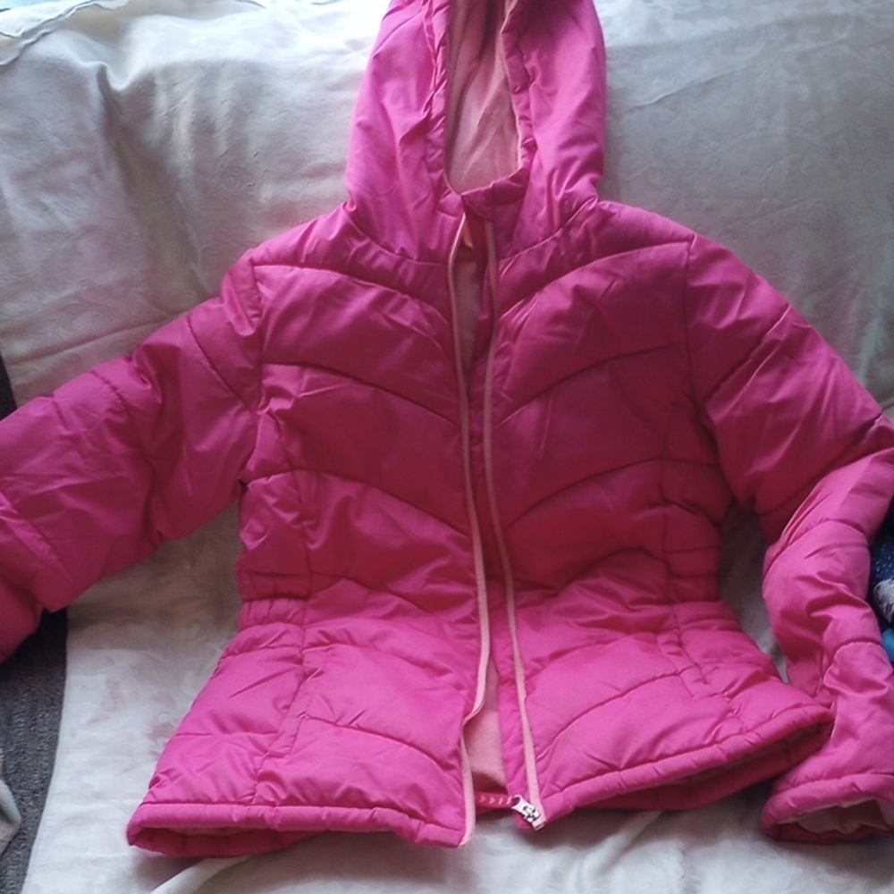 Faded Glory Bright Pink Kids Puffer Jacket